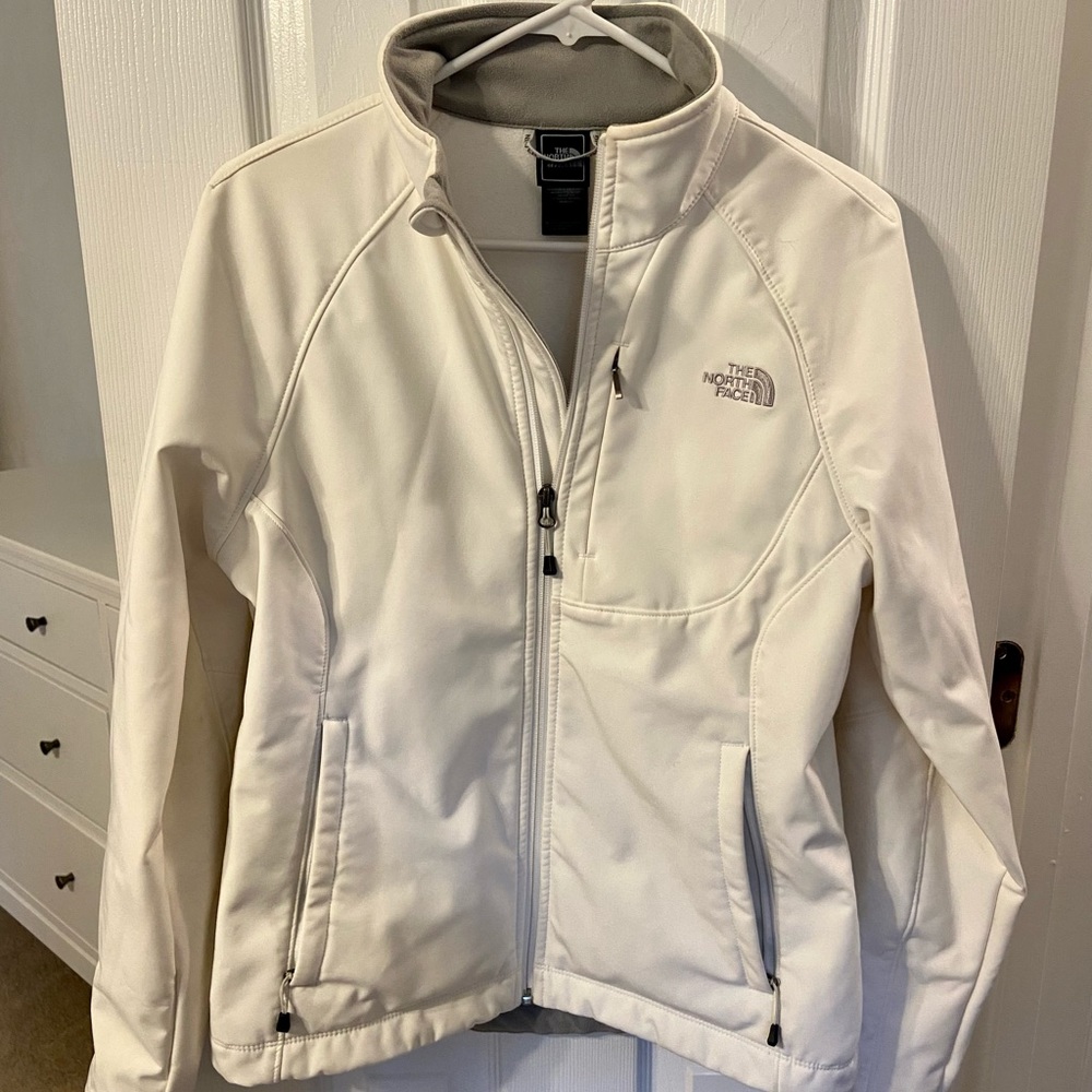 The North Face white jacket